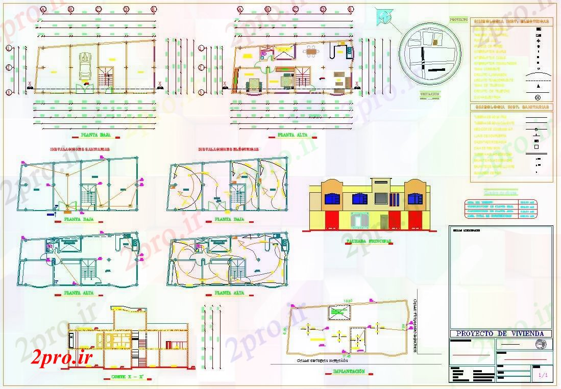 دانلود نقشه مسکونی ، ویلایی ، آپارتمان BHK خانه معماری 8 در 16 متر (کد57106)