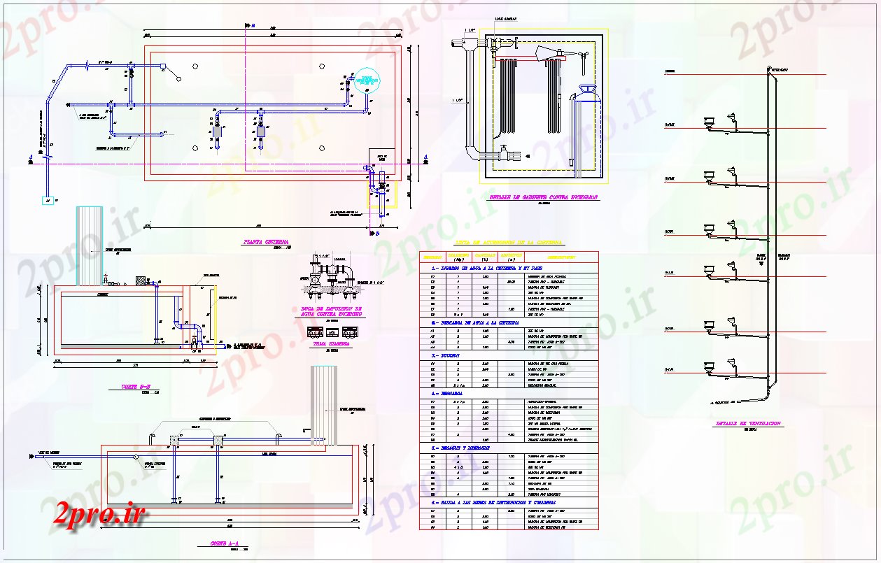 دانلود نقشه جزئیات ساختار جزئیات مخزن و طراحی (کد57139)