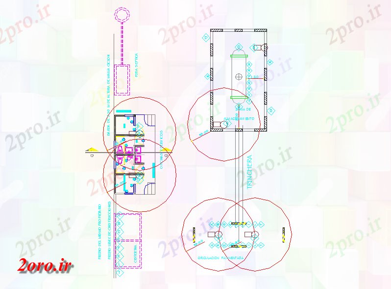 دانلود نقشه بلوک حمام و توالتطرحی طبقه توالت و جزئیات بخش (کد57151)