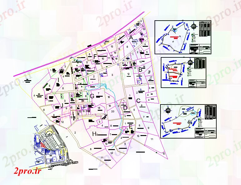 دانلود نقشه برنامه ریزی شهری مفاهیم اولیه برنامه ریزی شهر (کد57166)