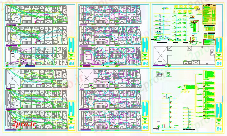 دانلود نقشه معماری جزئیات برق مدرن درمانگاه بیمارستان طراحی (کد57207)