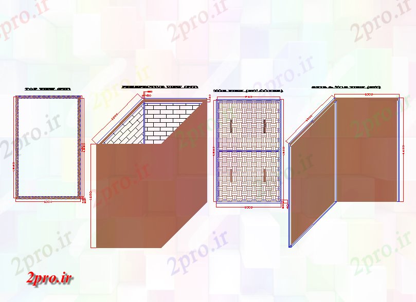 دانلود نقشه پلان مقطعی سپتیک تانک با خیس طراحی گودال (کد57227)