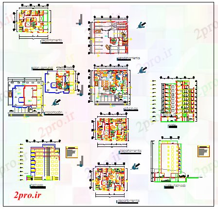 دانلود نقشه مسکونی  ، ویلایی ، آپارتمان  آپارتمان طراحی مدرن و مینیمالیستی (کد57250)