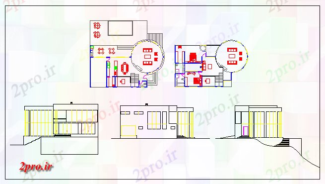 دانلود نقشه مسکونی ، ویلایی ، آپارتمان خانه مدرن طراحی 12 در 19 متر (کد57258)