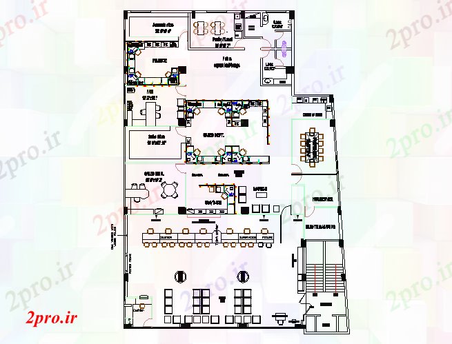 دانلود نقشه بانک ها بانک های تجاری طراحی طرحی طبقه 11 در 11 متر (کد57271)