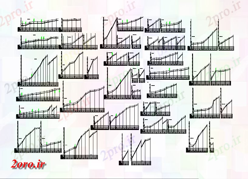 دانلود نقشه پلان مقطعی جزئیات کانتور نقشه برداری (کد57288)