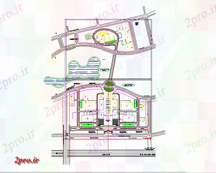 دانلود نقشه دانشگاه ، آموزشکده ، مدرسه ، هنرستان ، خوابگاه - مدرسه ساختمان برنامه و طرح 26 در 40 متر (کد57298)