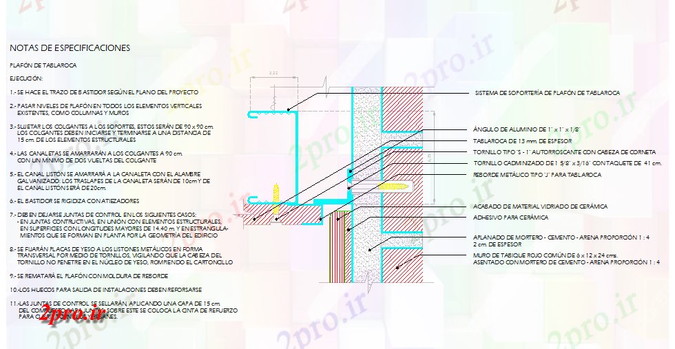 دانلود نقشه طراحی سقف کاذب سقف های کاذب جزئیات نصب و راه اندازی (کد57361)