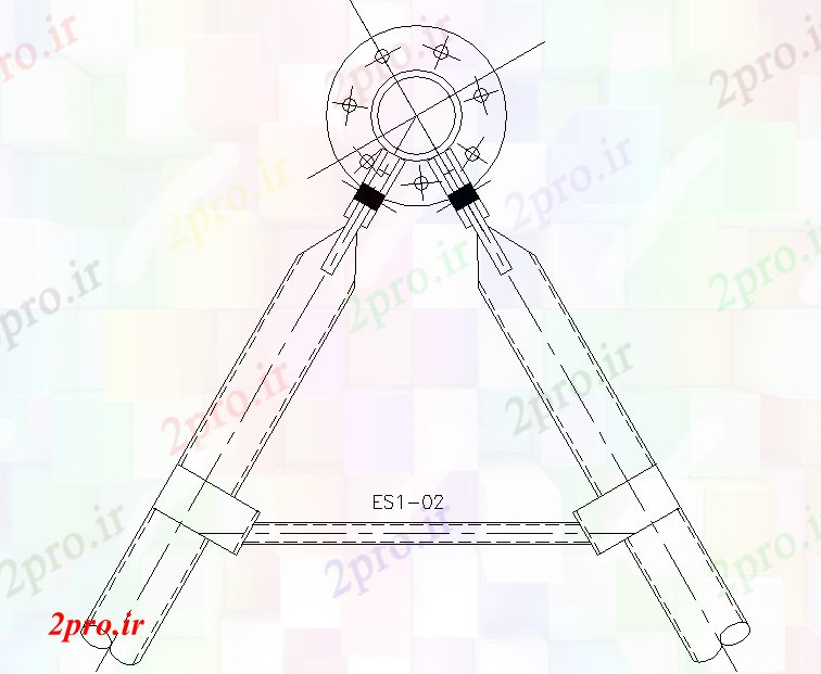 دانلود نقشه پلان مقطعی جزئیات اتصالات و پیچ های فولادی (کد57393)