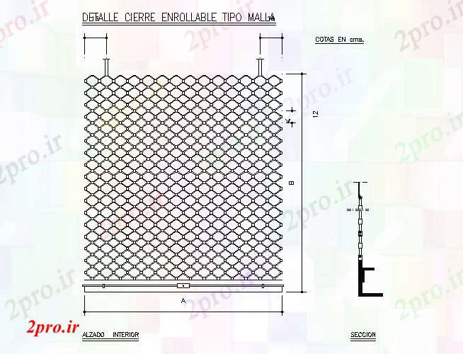 دانلود نقشه جزئیات طراحی در و پنجره  جزئیات فلزی بستن TYPE (کد57424)