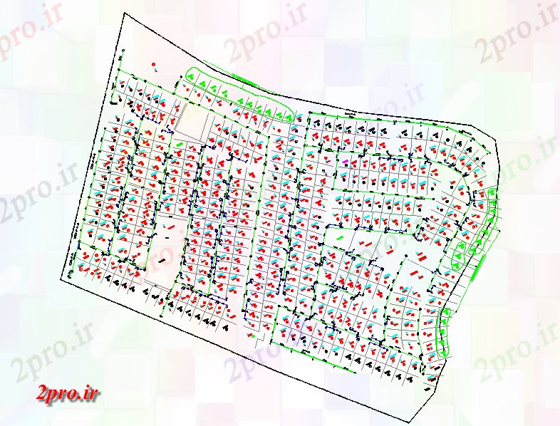 دانلود نقشه برنامه ریزی شهری شهر برنامه ریزی دراز کردن نشیمن (کد57451)