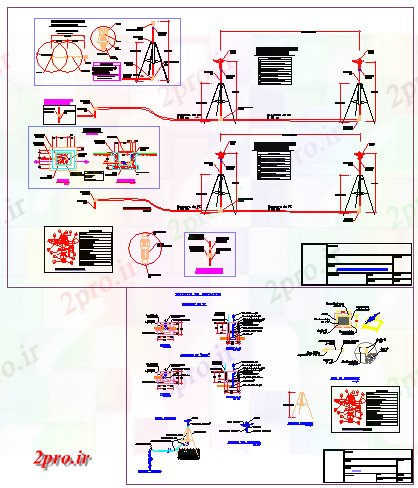 دانلود نقشه جزئیات ساختار ماژول های آبیاری طراحی (کد57458)