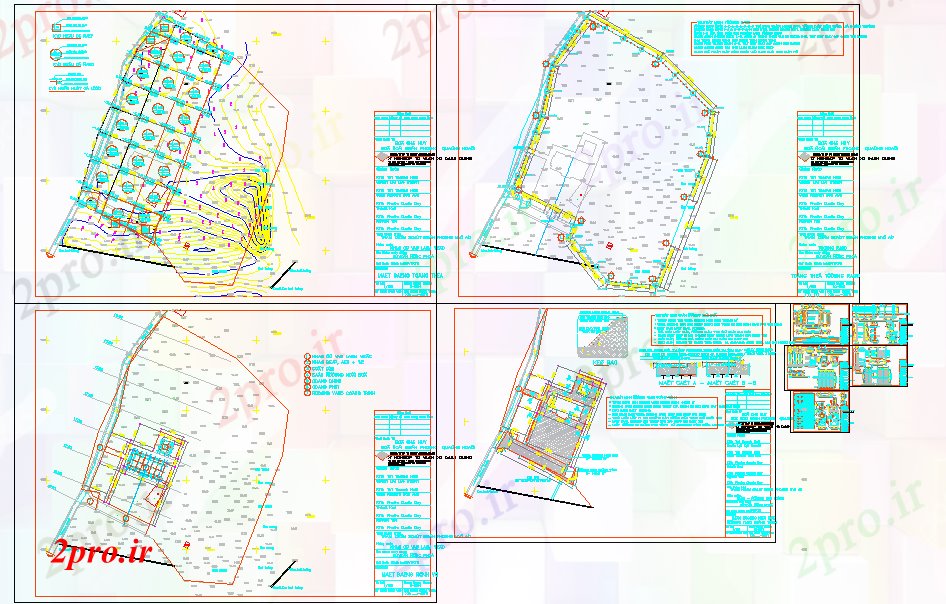 دانلود نقشه برنامه ریزی شهری جزئیات کانتور و جزئیات ساختار (کد57461)