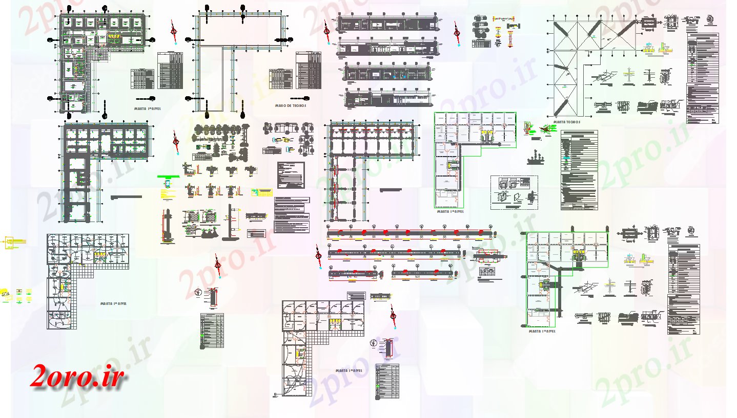 دانلود نقشه بیمارستان - درمانگاه - کلینیک دامپزشکی جزئیات معماری کلینیک و طراحی 27 در 33 متر (کد57512)
