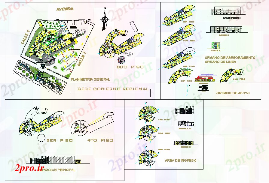دانلود نقشه هایپر مارکت - مرکز خرید - فروشگاه پروژه طراحی ساختمان تجاری 48 در 97 متر (کد57515)