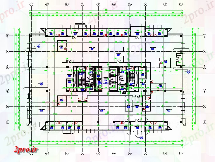 دانلود نقشه جزئیات معماری طبقه دوم طراحی طرحی معماری (کد57534)