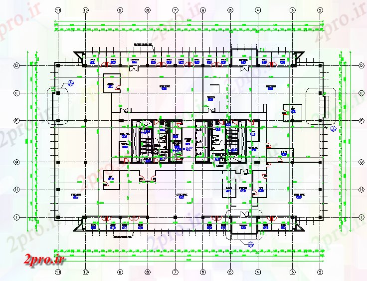دانلود نقشه جزئیات معماری نمونه طرحی طبقه (کد57536)