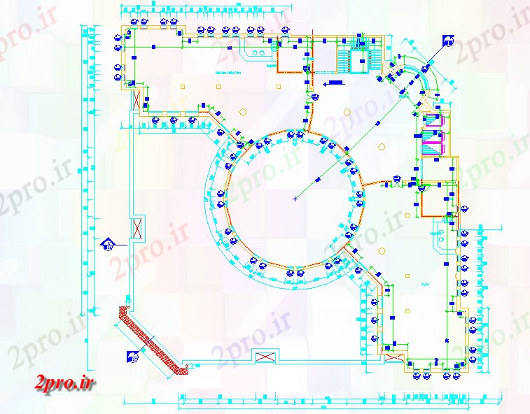 دانلود نقشه جزئیات معماری بخش سقف و  جزئیات دراز کردن (کد57545)