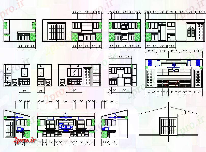 دانلود نقشه داخلی خانه خانه طراحی داخلی (کد57557)