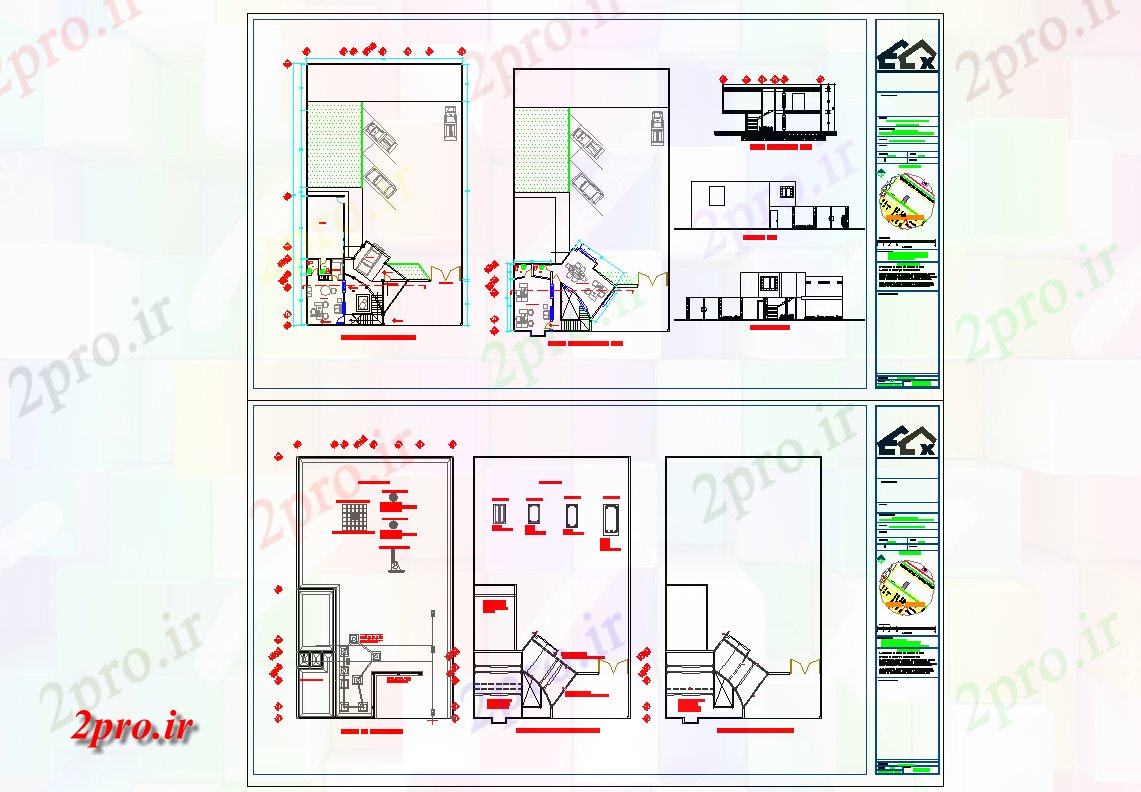 دانلود نقشه جزئیات معماری دفتر جزئیات ساخت و ساز (کد57617)