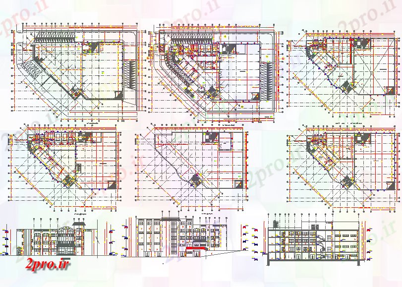 دانلود نقشه کارخانه صنعتی  ، کارگاه ساخت پروژه و جزئیات (کد57665)