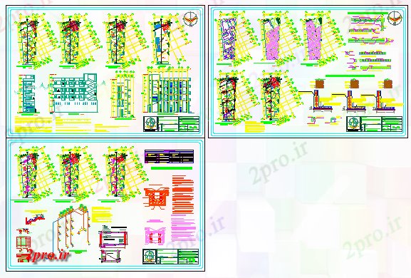 دانلود نقشه ساختمان اداری - تجاری - صنعتی فضاهای خرده فروشی مدرن میدان تجاری محلی طراحی (کد57682)