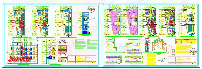 دانلود نقشه هتل - رستوران - اقامتگاه مدرن 4 ستاره طراحی هتل 8 در 17 متر (کد57683)