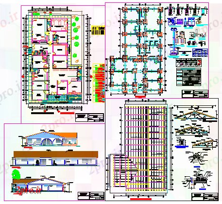 دانلود نقشه بیمارستان - درمانگاه - کلینیک طراحی مرکز بهداشت با ساختار طراحی 16 در 30 متر (کد57694)