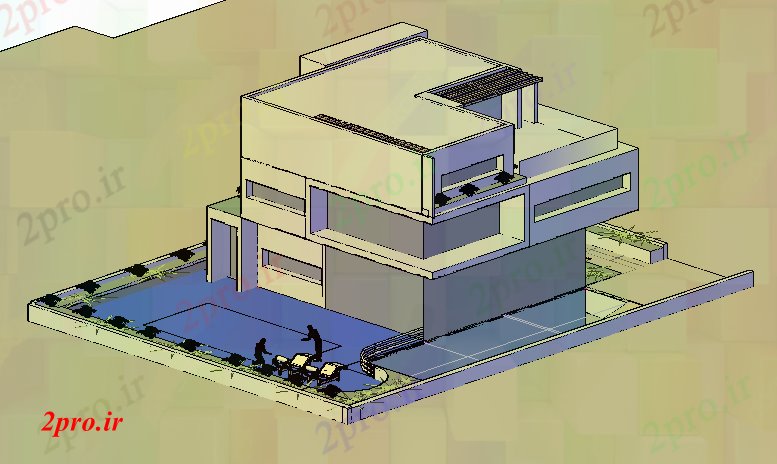 دانلود نقشه خانه های کوچک ، نگهبانی ، سازمانی -  خانه مدرن طراحی (کد57699)