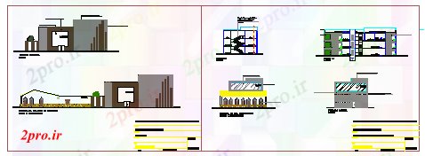 دانلود نقشه مسکونی ، ویلایی ، آپارتمان نما و بخش طراحی از خانه از قرن 16 در 24 متر (کد57710)