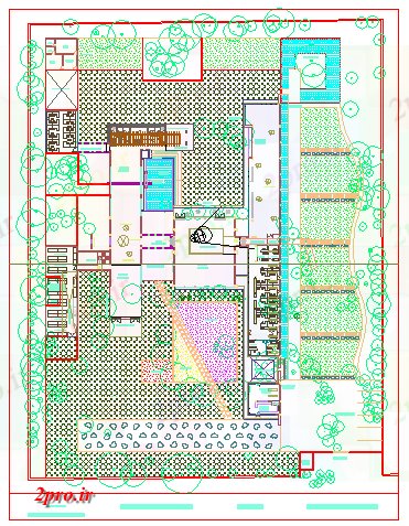 دانلود نقشه مسکونی ، ویلایی ، آپارتمان محوطه طراحی از خانه مزرعه 116 در 126 متر (کد57714)