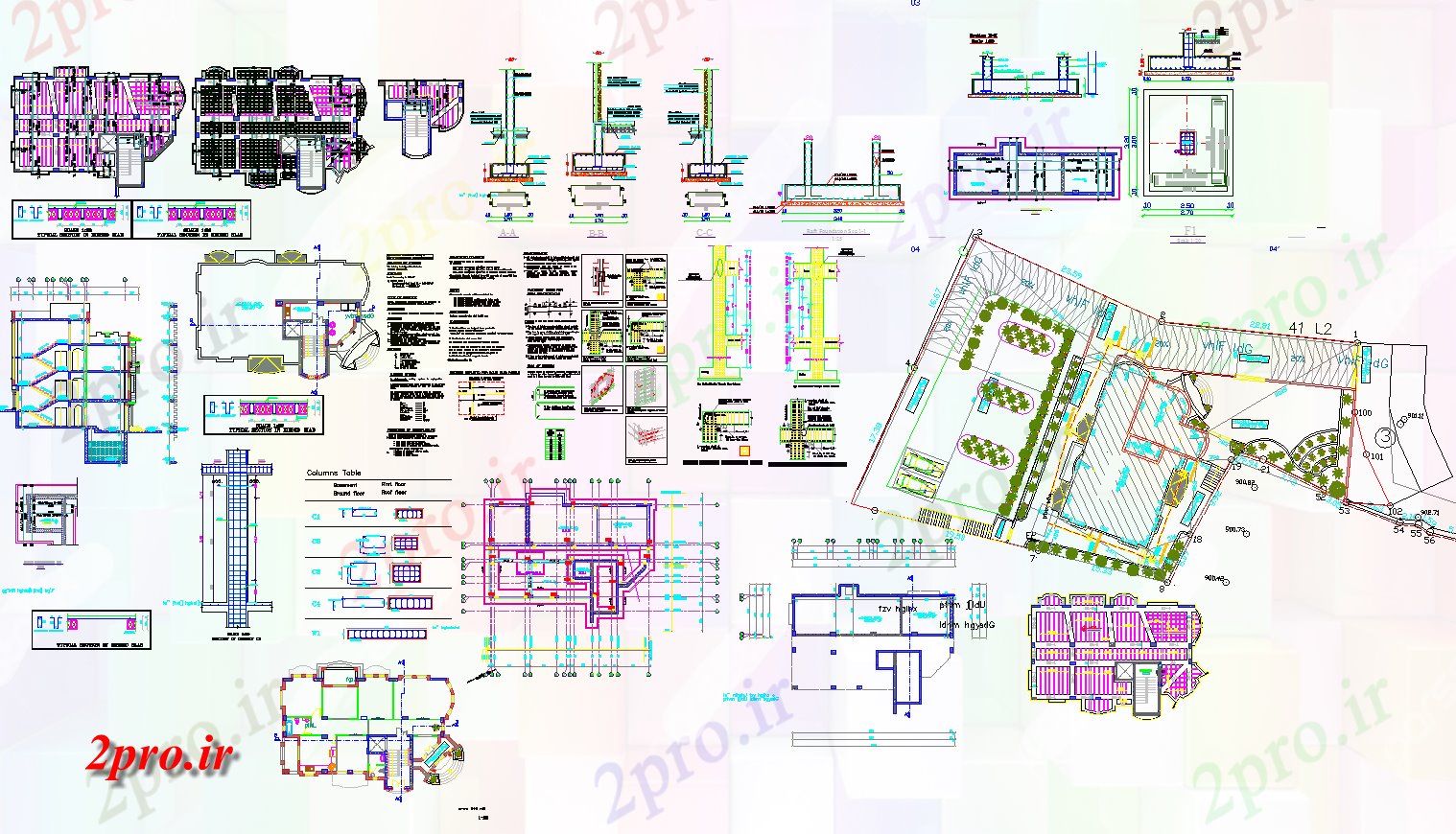 دانلود نقشه خانه مسکونی ، ویلامدرن جزئیات معماری خانه و طرحی در های اتوکد 13 در 18 متر (کد57745)