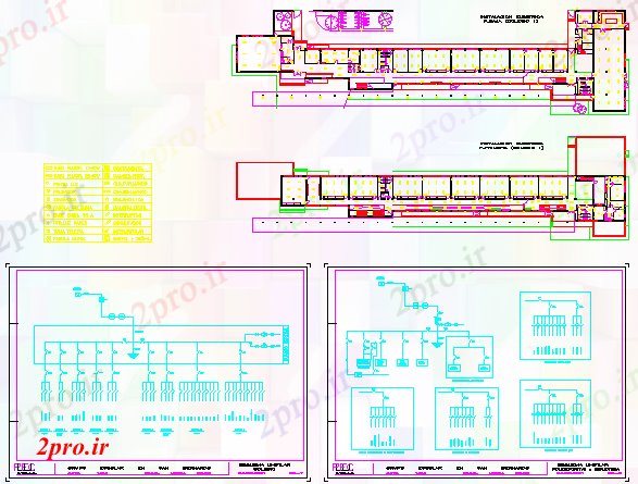 دانلود نقشه معماری طرحی برق از مطالعه طراحی مدرسه ابتدایی در اموال سابق راه آهن (کد57773)