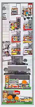 دانلود نقشه ساختمان دولتی ، سازمانی مدرن طراحی کتابخانه 52 در 62 متر (کد57791)