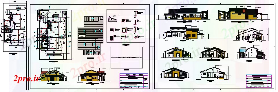 دانلود نقشه مسکونی ، ویلایی ، آپارتمان ساحل پروژه خانه طراحی 14 در 18 متر (کد57793)