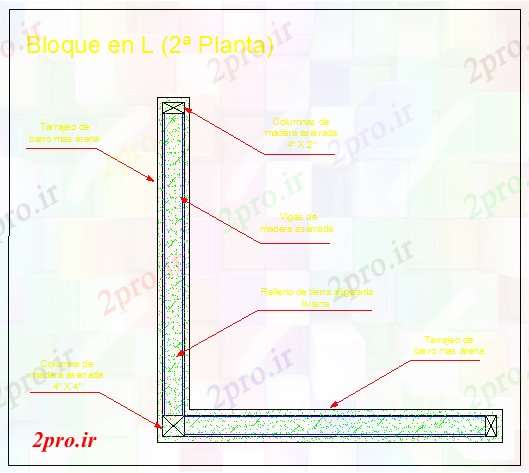 دانلود نقشه جزئیات ساخت و ساز سیستم بلوک با بلوک مخلوط  در طراحی دومین کارخانه (کد57806)