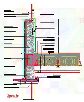 دانلود نقشه جزئیات ساخت و ساز دیوار های بتنی بلوک ویبراتور طراحی (کد57829)