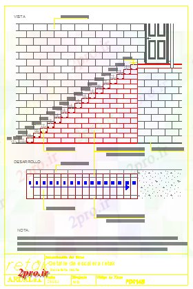 دانلود نقشه  جزئیات آسانسور و   بخش طراحی از  راه پله طراحی (کد57841)