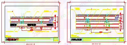 دانلود نقشه جزئیات ساخت و ساز گچ بلوک های صفحه ای از رادیو بخش حفاظت منطقی طراحی (کد57852)