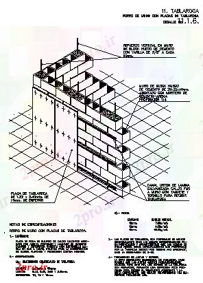 دانلود نقشه جزئیات ساخت و ساز دیوار جزئیات از بلوک با هیئت مدیره سنگ طراحی (کد57865)