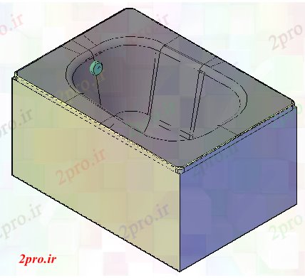 دانلود نقشه بلوک مبلمان  قاره وان حمام اکریلیک طراحی (کد57878)