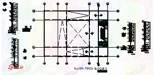 دانلود نقشه جزئیات ساخت و ساز بلوک رمپ طراحی (کد57918)