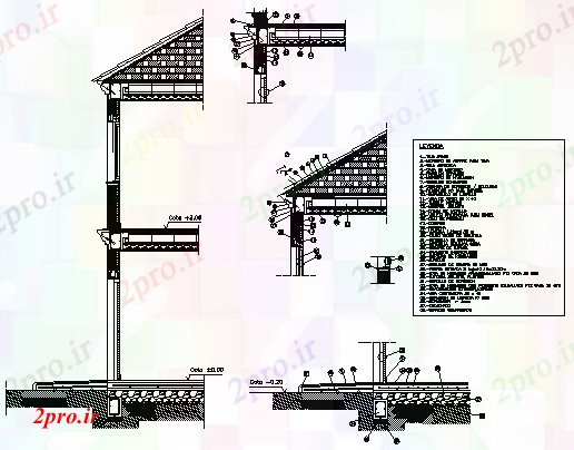 دانلود نقشه جزئیات ساخت و ساز بخش سازنده حفره طراحی جزئیات دیوار (کد57952)