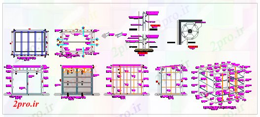 دانلود نقشه جزئیات ساخت و ساز کابین به سرقت برده طراحی (کد57969)