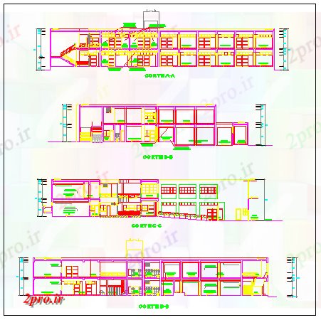 دانلود نقشه دانشگاه ، آموزشکده ، مدرسه ، هنرستان ، خوابگاه - طراحی بخش از دانشکده موسیقی طراحی 38 در 43 متر (کد57973)