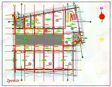 دانلود نقشه دانشگاه ، آموزشکده ، مدرسه ، هنرستان ، خوابگاه - مرکز طراحی طرحی خط از دانشکده موسیقی طراحی 38 در 43 متر (کد57975)
