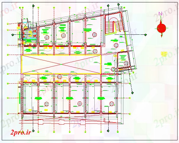 دانلود نقشه دانشگاه ، آموزشکده ، مدرسه ، هنرستان ، خوابگاه - پرتو و جزئیات ستون طراحی طراحی مدرسه موسیقی 38 در 43 متر (کد57976)