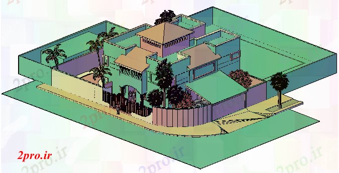 دانلود نقشه خانه های کوچک ، نگهبانی ، سازمانی - طراحی مدرن سبک ویلایی طراحی 13 در 17 متر (کد58002)