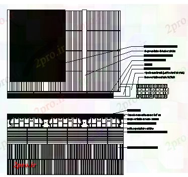 دانلود نقشه جزئیات ساخت و ساز نیم اشکوب بلوک سرامیک طراحی جزئیات طراحی (کد58008)