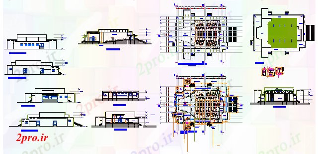 دانلود نقشه ساختمان اداری - تجاری - صنعتی طراحی اتاق حوادث طراحی 26 در 36 متر (کد58036)